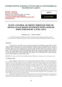 fuzzy control of shoot through time of single stage boost inverter with