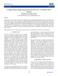 A Single Phase Single Stage Boost Inverter for 1-Ph Motor