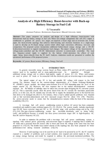 Analysis of a High Efficiency Boost-Inverter with Back