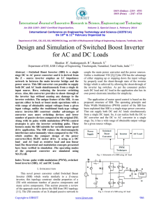 Design and Simulation of Switched Boost Inverter for AC and DC