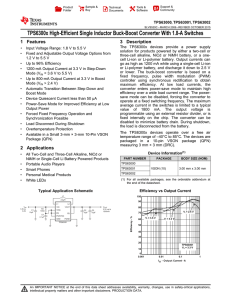 TPS6300x High-Efficient Single Inductor Buck