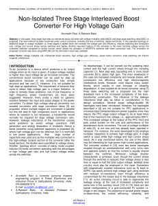 Non-Isolated Three Stage Interleaved Boost Converter For High