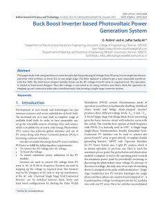 Buck Boost Inverter based Photovoltaic Power Generation System