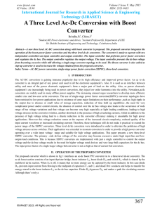 A Three Level Ac-Dc Conversion with Boost Converter