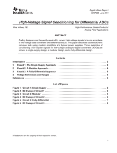 High-Voltage Signal Conditioning for Differential ADCs