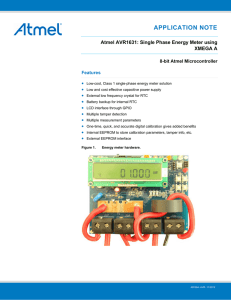 Atmel AVR1631: Single Phase Energy Meter using XMEGA A