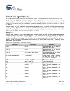 Accurate ECG Signal Processing