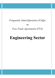 FAQs on FTAs Engineering Sector