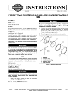 freight train chrome or gloss black headlight - Harley