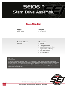 SE106™ Assembly Guide - Sterndrive Engineering