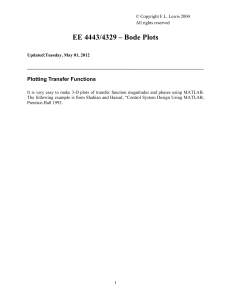 EE 4443/4329 – Bode Plots