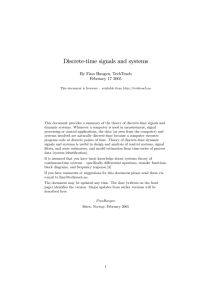 Discrete-time signals and systems