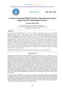 A Voltage Controlled PMBLDCM Drive Adjustable Speed using a