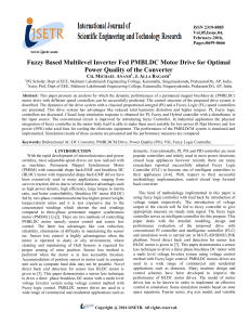 Fuzzy Based Multilevel Inverter Fed PMBLDC Motor Drive for