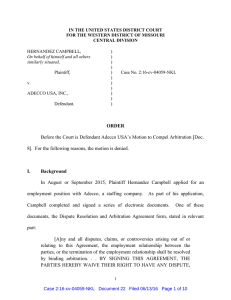ORDER Before the Court is Defendant Adecco USA`s Motion to