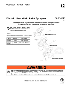 3A2587D - Electric Hand-Held Paint Sprayers