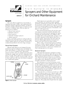 Sprayers and Other Equipment for Orchard Maintenance