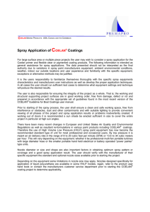 Spray Application of COELAN® Coatings