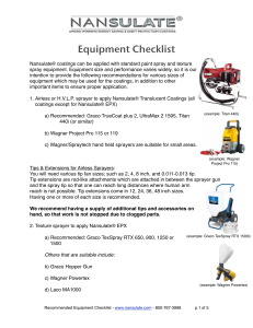 Recommended Equipment Checklist