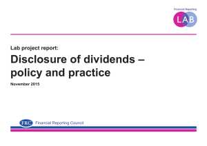 Lab Project Report: Disclosure of dividends