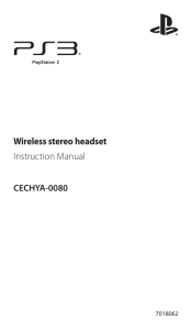 Wireless stereo headset Instruction Manual