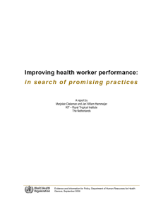 Improving health worker performance