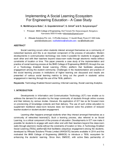 Implementing A Social Learning Ecosystem For Engineering