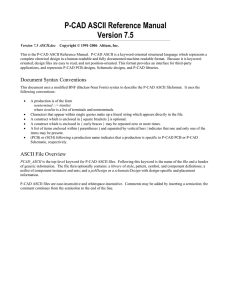 P-CAD ASCII Reference Manual Version 7.5