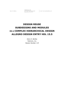 design reuse subdesigns and modules in a complex - Ema