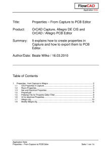 From Capture to PCB Editor