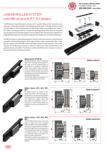 LINEAR RoLLER sysTEm with mR rail and R, R.T, R.s sliders