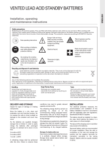 VENTED LEAD ACID STANDBY BATTERIES