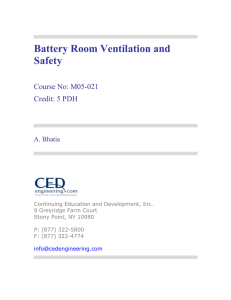 Battery Room Ventilation and Safety