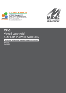OPzS Vented Lead-Acid STANDBY POWER BATTERIES