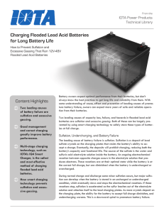 Charging Flooded Lead Acid Batteries for Long Battery Life