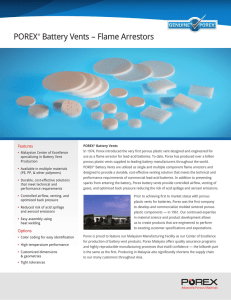 POREX® Battery Vents – Flame Arrestors