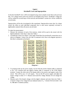 Kirchhoff`s Laws and Superposition