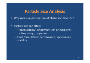 Particle Size Analysis