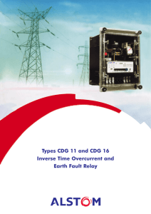 Types CDG 11 and CDG 16 Inverse Time Overcurrent and Earth