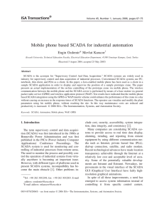 Mobile phone based SCADA for industrial automation