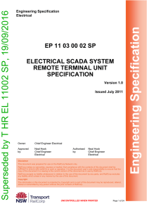 Electrical SCADA System Remote Terminal Unit Specification