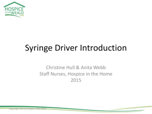 Syringe Driver Introduction