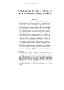 Copyright and Social Movements in Late Nineteenth
