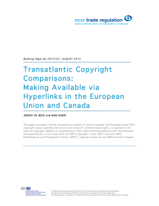 Transatlantic Copyright Comparisons: Making Available via