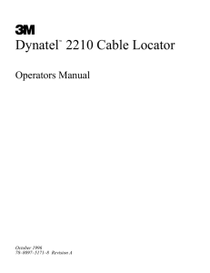 DynatelTM 2210 Cable Locator