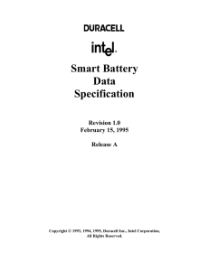 Smart Battery Data Specification - SBS