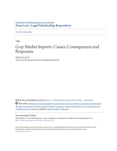 Gray-Market Imports - Penn Law: Legal Scholarship Repository