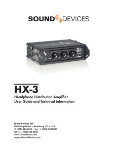HX-3 User Guide and Technical Information