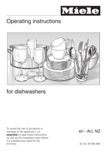 Operating instructions for dishwashers