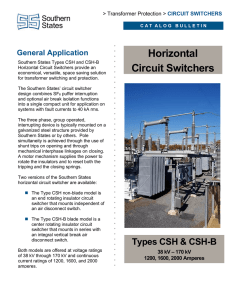 CSH CSH-B 38 kV- 170 kV Product Bulletin